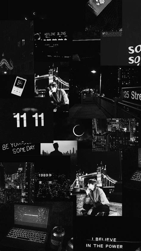 Download Cute Black Aesthetic Collage Wallpaper | Wallpapers.com