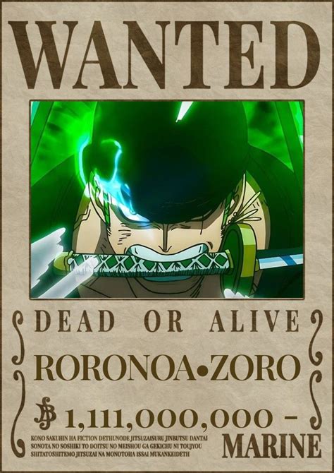 Épinglé par mach sur T-Shirt en 2024 | Affiche wanted, Zoro, Dessin one piece