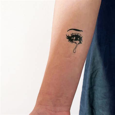 Realistic Crying Eye Tattoo