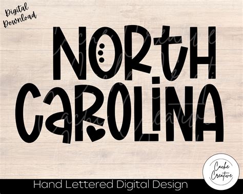 North Carolina NC State Svg INSTANT DOWNLOAD Dxf Svg Eps - Etsy