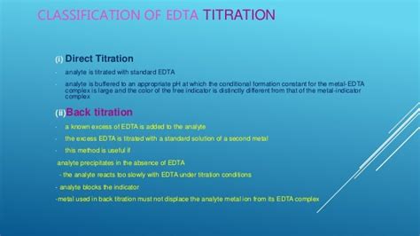 Complexometric Titration, EDTA Titration