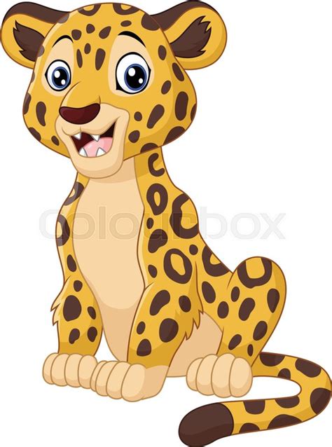 Illustration of Cute leopard cartoon | Stock vector | Colourbox