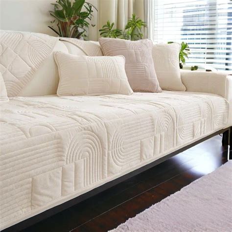 Soft Boho Non-slip Sofa Covers Couch Slipcovers, Minimal Sofa Covers, Pet Furniture Protectors ...