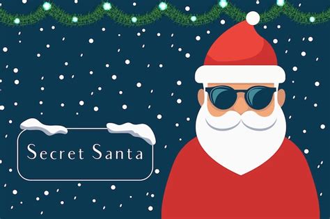 Premium Vector | Vector banner secret santa