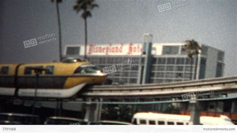 (8mm Vintage) 1968 Disneyland Hotel Monorail Stock video footage | 7791068