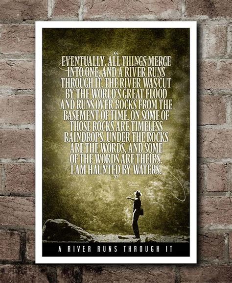 A River Runs Through It Quote Poster 12x18 - Etsy