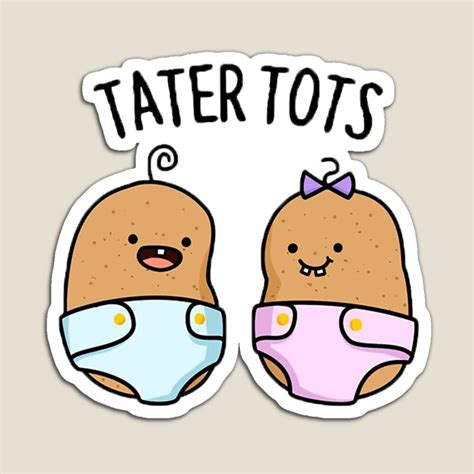 Tater Tot Baby Pun Cartoon | Tater tot, Baby cartoon, Bubble stickers