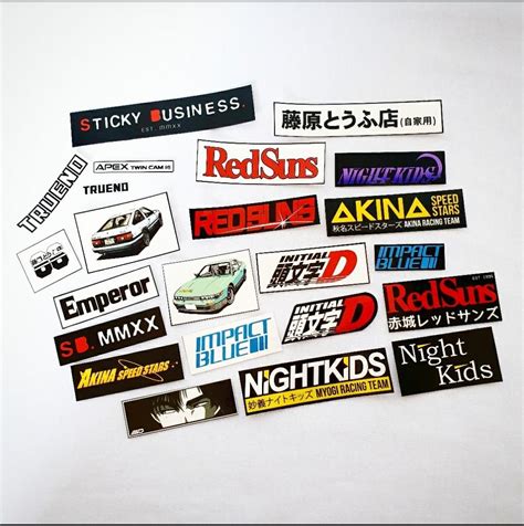 Initial D High Quality Laminated Vinyl Sticker Collection, Hobbies & Toys, Stationary & Craft ...