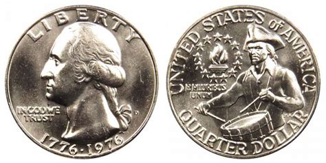 1976 D Washington Quarters Bicentennial Design: Value and Prices