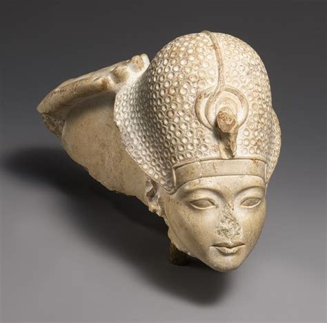 Limestone Head of Tutankhamun, New Kingdom, Dynasty 18, reign of Tutankhamun, c. 1336 - 1327 BC ...