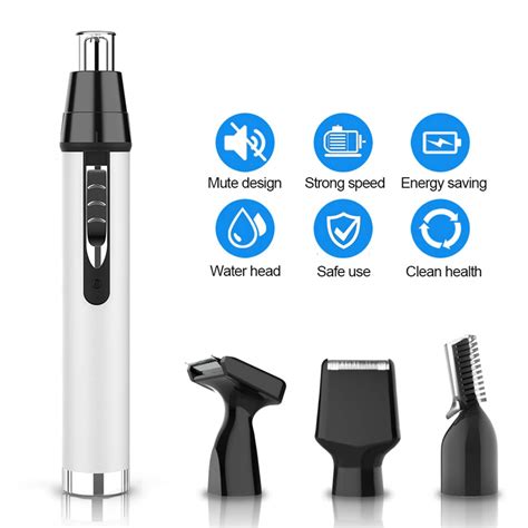 Ear and Nose Hair Trimmer for Men,Professional USB Rechargeable Nostril ...