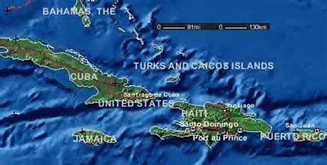 Geographical location of Haiti in the Caribbean Sea. | Download ...