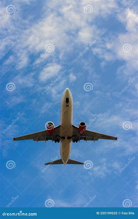 Photo Low, Angle View of a Commercial Plane about To Landing. Passenger ...