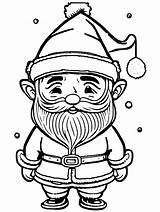 Santa Claus Coloring Page · Creative Fabrica sketch template
