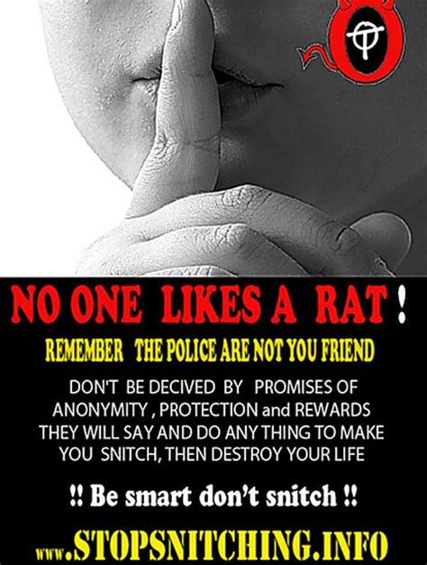 Stop Snitching Poster 2011 London : r/PropagandaPosters