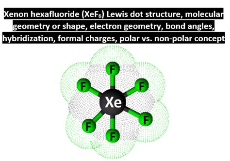 XeF6 lewis structure, molecular geometry, bond angle, hybridization