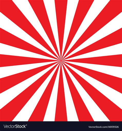 Red and white sunburst pattern Royalty Free Vector Image