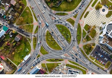 Aerial View Road Interchange Highway Intersection Stock Photo 2235349907 | Shutterstock