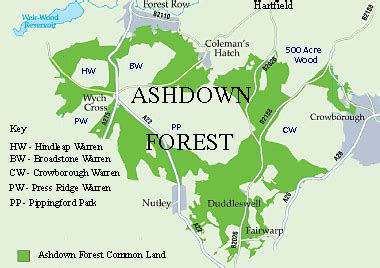 Image: Map of Ashdown Forest, East Sussex