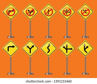 Traffic Signs Road Safety Signs Stock Illustration 1391215460 | Shutterstock