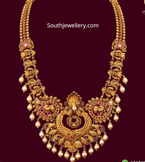 Traditional antique gold haram - Indian Jewellery Designs