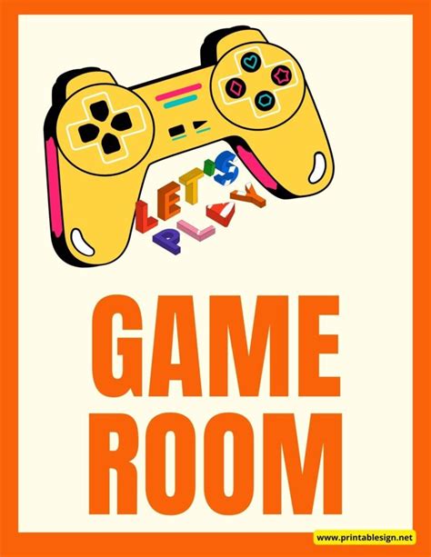 Game Room Sign | FREE Download