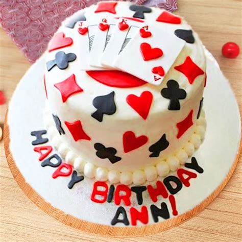 Buy Round Cards Fondant Cake-Cards Cake for Him