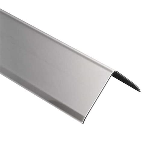 Schluter ECK-K Stainless Steel 2 in. x 8 ft. 2-1/2 in. Metal Corner Tile Edging Trim K50V2A/250 ...