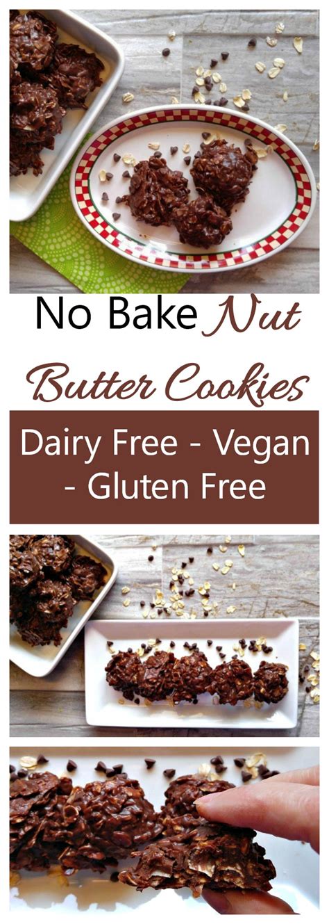 No Bake Nut Butter Cookies - Dairy Free - Gluten Free