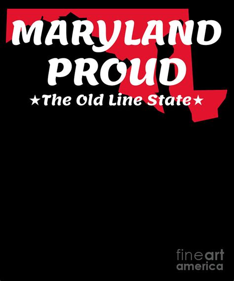 Maryland Proud State Motto The Old Line State graphic Digital Art by ...