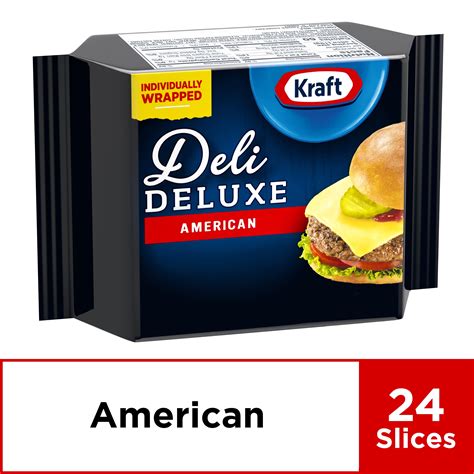 Kraft Deli Deluxe Cheese Slices, American Cheese, 24 ct - 16.0 oz Wrapper - Walmart.com