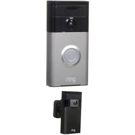 Ring Video Doorbell with Stick Up Camera Kit (Satin Nickel) B&H