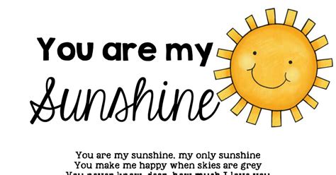 You are my Sunshine Lyrics freebie.pdf | Friends quotes, You are my sunshine, Good thoughts