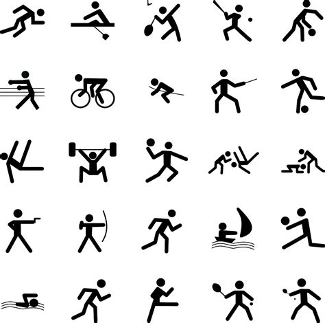 Pictogrammes Sports Symboles - Images vectorielles gratuites sur Pixabay