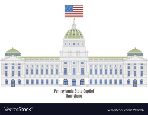 Pennsylvania state capitol Royalty Free Vector Image