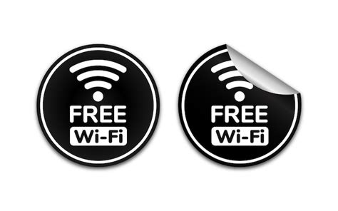 Premium Vector | Free WiFi Zone Sticker Design