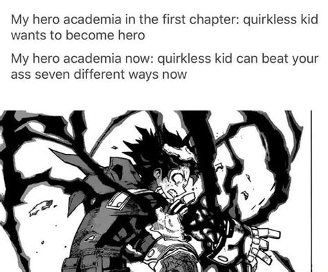 My hero academia in the first chapter: quirkless kid wants to become ...