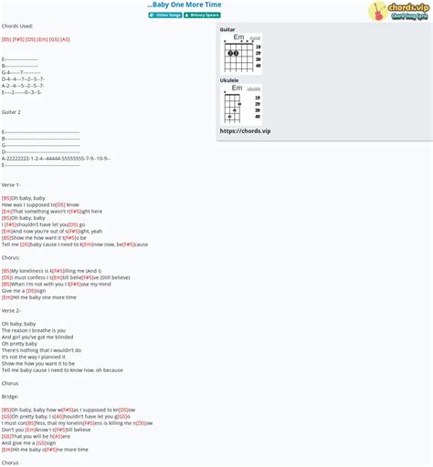 Chord: ...Baby One More Time - tab, song lyric, sheet, guitar, ukulele ...