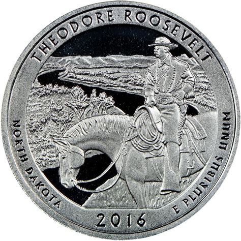 2016-S Silver Proof Theodore Roosevelt National Park Quarter | Premium ...