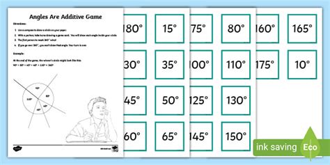 Angles Are Additive Math Game (teacher made)