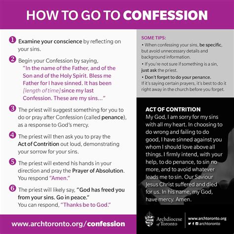 How to go to Confession http://www.archtoronto.org/confession #catholic… | Catholic confession ...