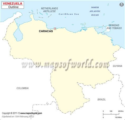 Venezuela Map Outline | Blank Map of Venezuela