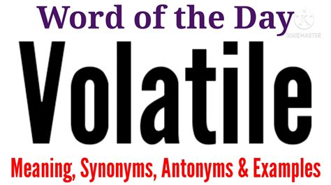 Volatile Meaning in English and Hindi | Volatile Synonyms and Antonyms ...