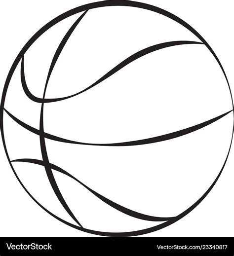 Basketball ball doodle on white background Vector Image