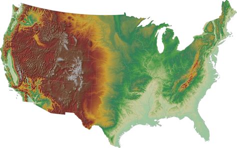 Elevation map, Usa map, Amazing maps