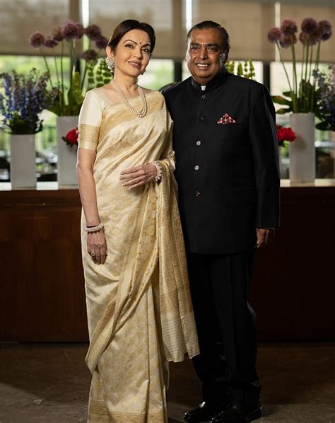 Nita Ambani Weaves A Picture Of Pure Elegance In An Ivory And Gold ...