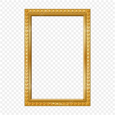 Gold Geometric Frame Clipart Transparent Background, Gold Frame Vector ...