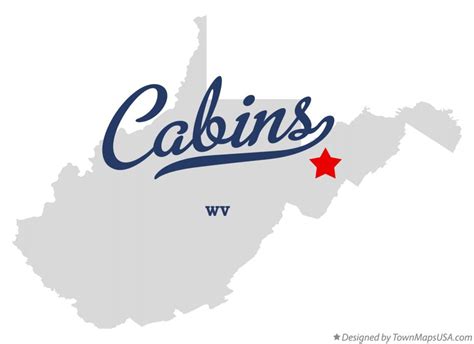 Map of Cabins, WV, West Virginia