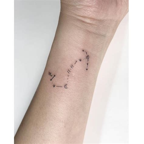 Scorpius constellation tattoo done on the wrist,