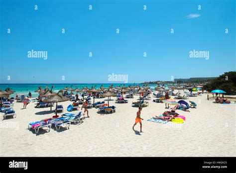 Sa Coma Beach, Mallorca, Baleares, Spain Stock Photo - Alamy